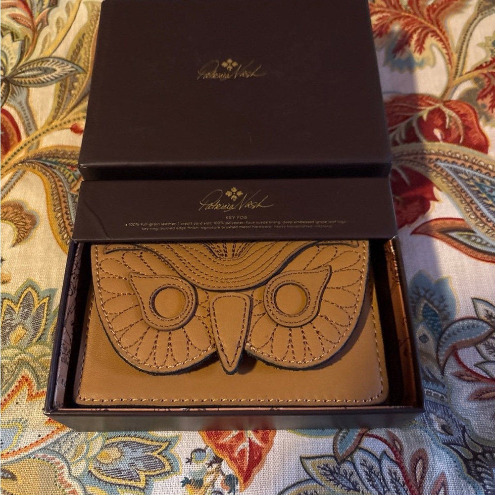 Patricia Nash Tan Owl Cutout Wallet NIB